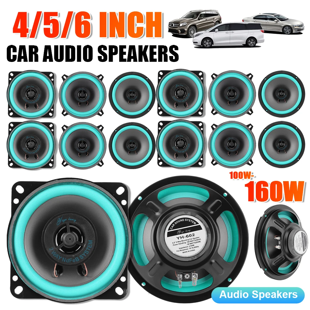 4/5/6 Inch Car Speakers  HiFi Coaxial Subwoofer Universal Automotive Audio Music Full Range Frequency Car Stereo Speaker