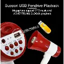 Audio Handheld Megaphone with Rechargeable Battery with Charger - 30 Watts, Range 500 Meters